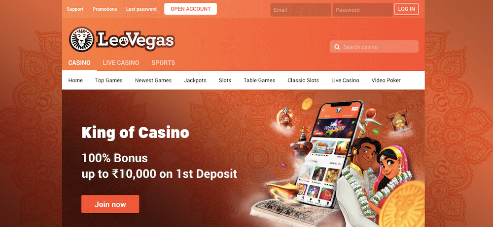 LeoVegas India betting site